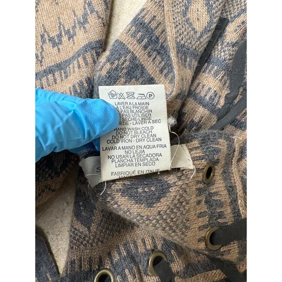 Sandro Paris Geometric Angora Wool-Blend Southwestern Inspo Fringe Scarf - Picture 8 of 11